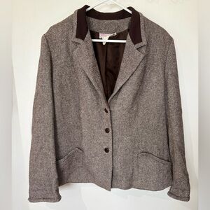 Yves Venet Wool Blend Jacket - Size 22